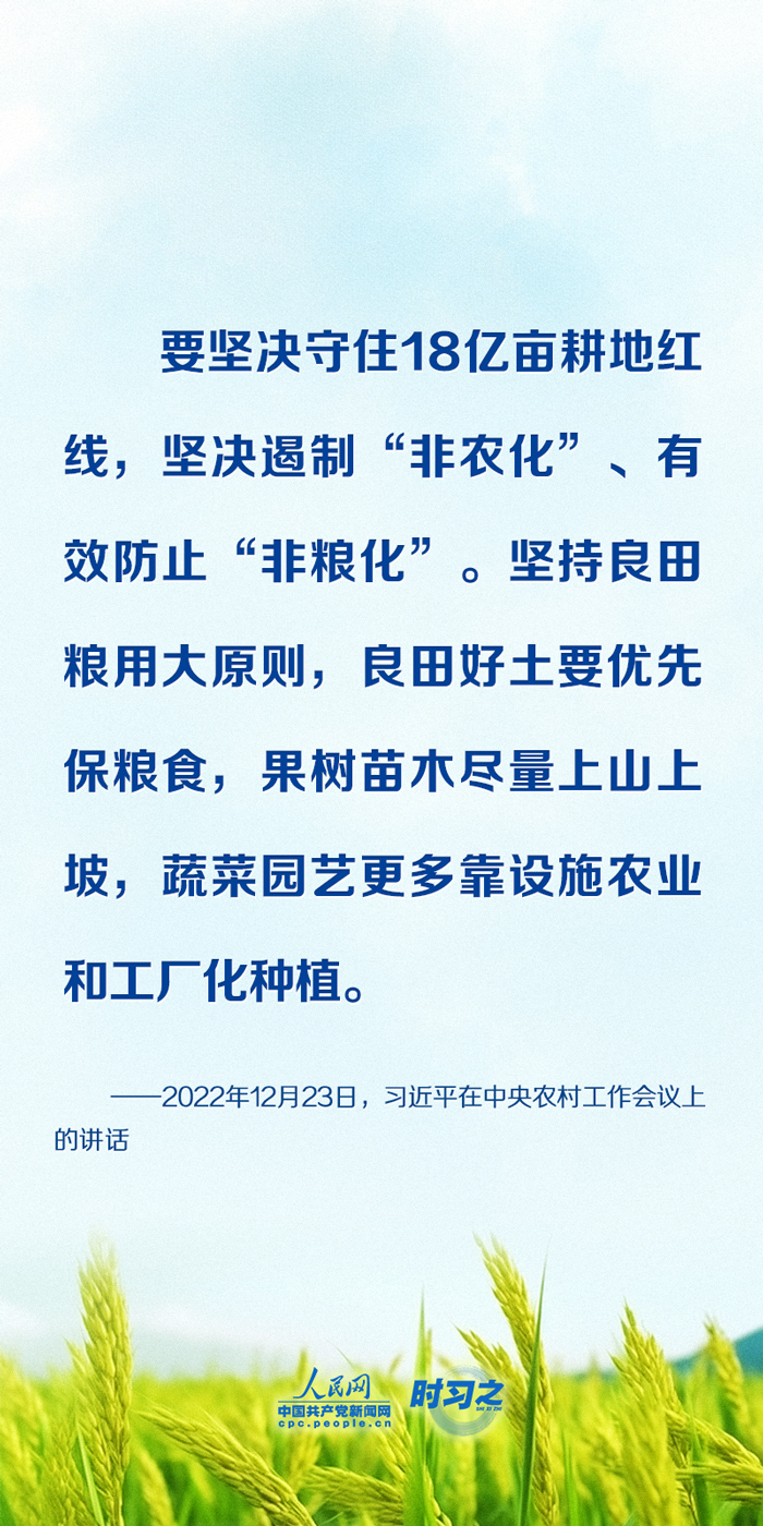 习近平反复强调：要坚决守住18亿亩耕地红线